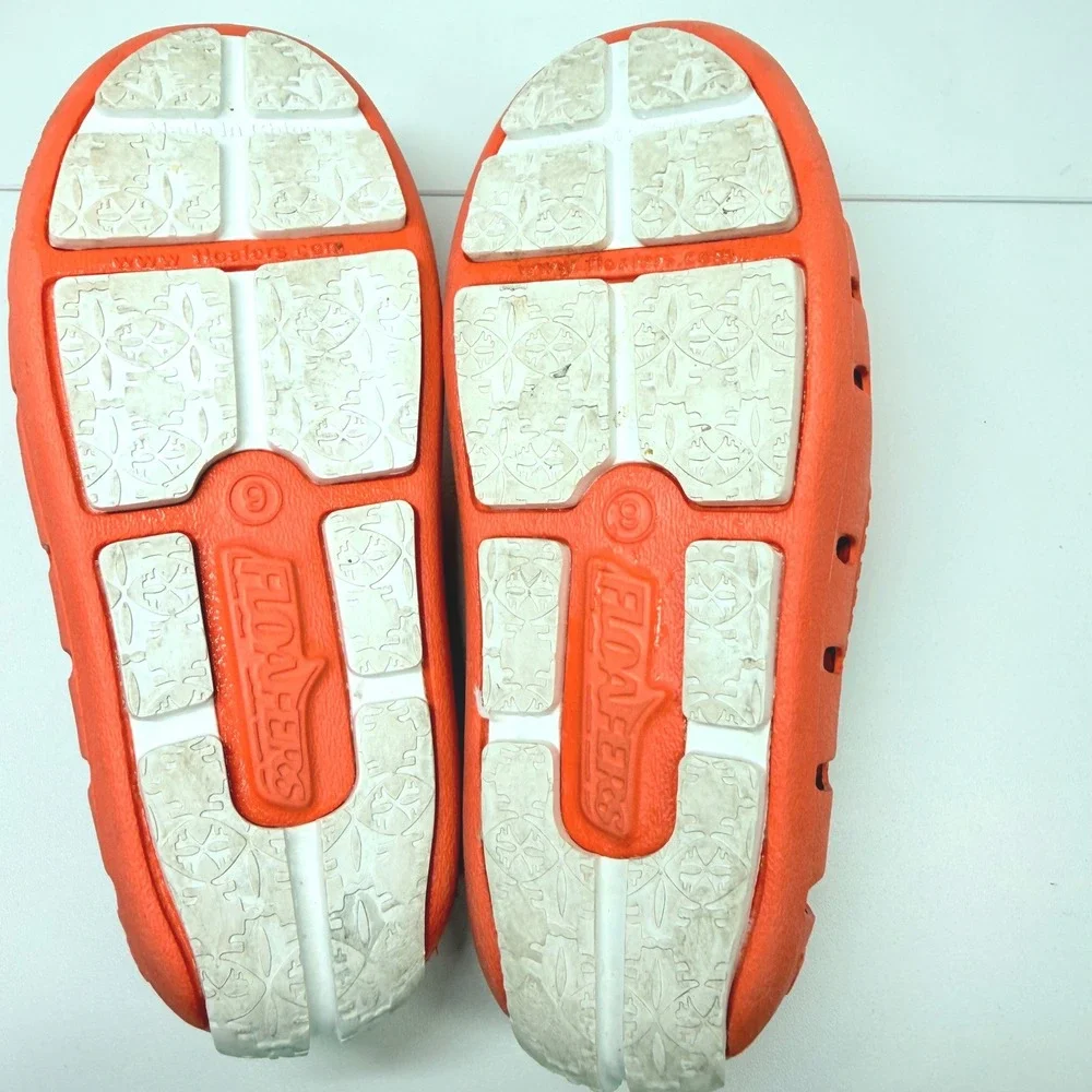 Floafers Country Club Driver Shoes Kids Size 9 Orange Waterproof EVA Loafers